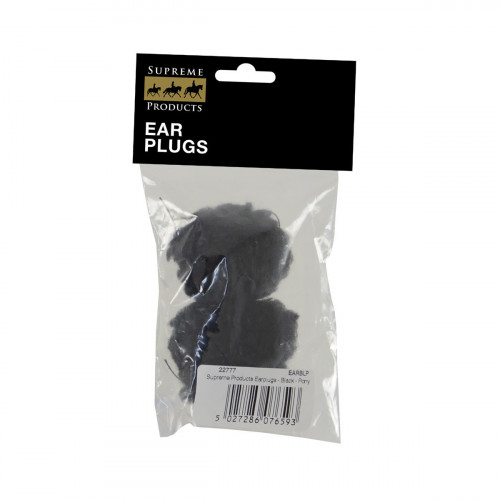 Supreme Products Fleece Earplugs - Black - Pony