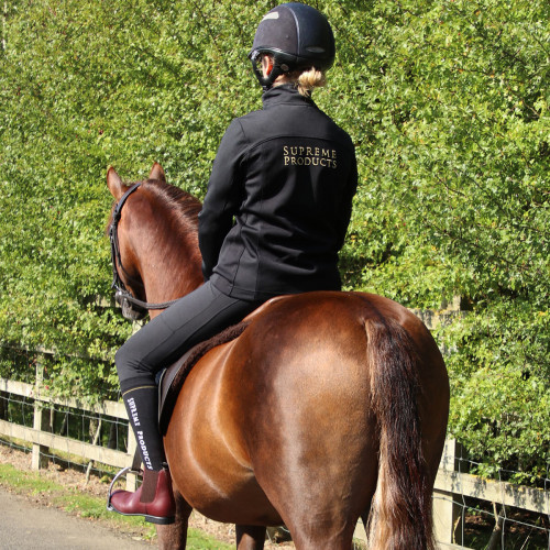 Back view of black Supreme Products Active Show Rider Jacket