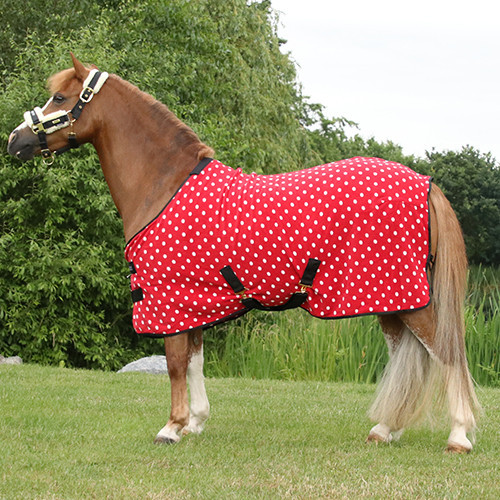 Supreme Products Dotty Fleece Rug - Rosette Red - 3'3"