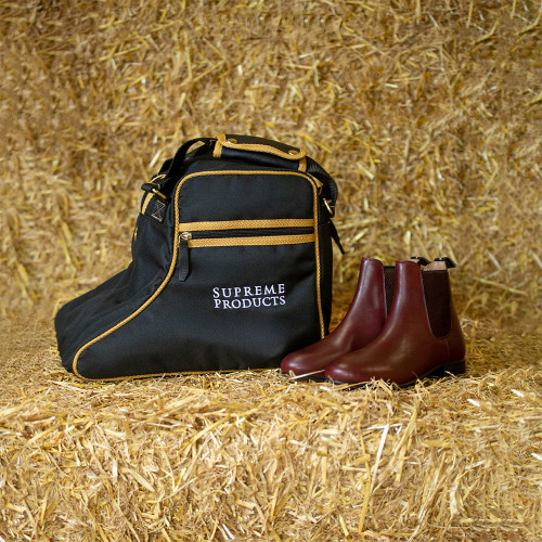 Supreme Products Pro Groom Jodhpur Boot Bag - Black/Gold - One Size