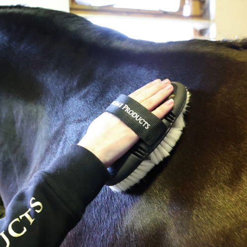 Supreme Products Pro Groom Goat Hair Body Brush - Black/Gold - 18.5 x 9.5cm