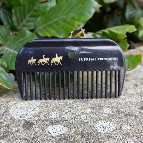 Supreme Products Pampered Pony Mane Comb - Black/Gold
