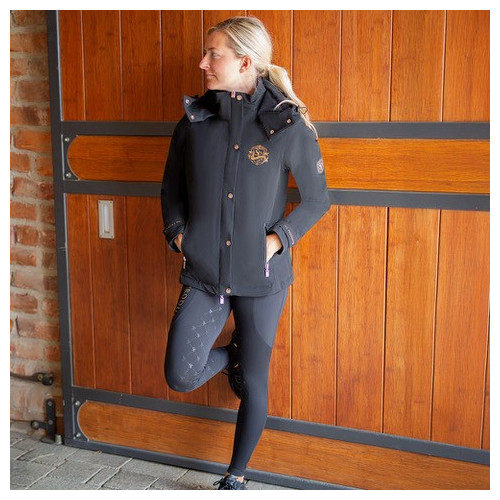 Supreme Products Active Show Rider Waterproof Jacket - Black/Gold - X Small