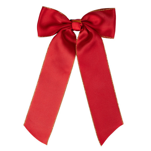 Supreme Products Picture Perfect Long Hair Bows - Red/Gold - One Size